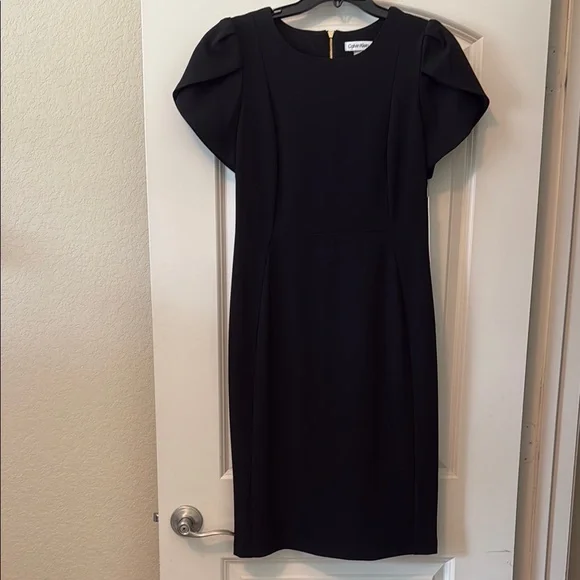 Calvin Klein | Dresses | Calvin Klein Black Sheath Mini Dress With Puff Cap Sleeves | Poshmark Calvin Klein | Dresses | Calvin Klein Black Sheath Mini Dress With Puff Cap Sleeves | Poshmark